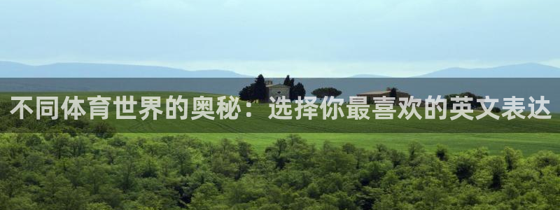 球速体育：不同体育世界的奥秘：选择你最喜欢的英文表达