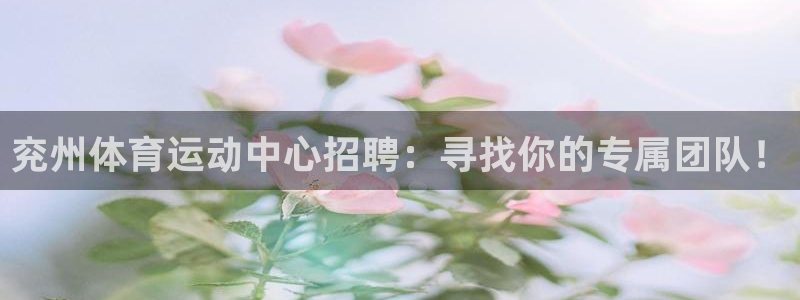 球速体育：兖州体育运动中心招聘：寻找你的专属团队！